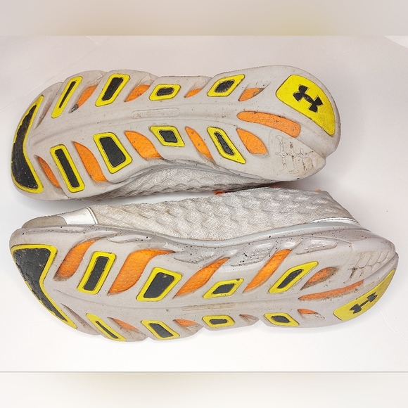 Gray and Orange Under‎ Armour Spine RPM Running Shoes Men Size 10 - Picture 4 of 6